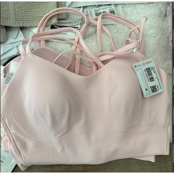 Lululemon Like a Cloud Bra Longline B/C Cup Strawberry Milkshake Pink - Picture 6 of 7